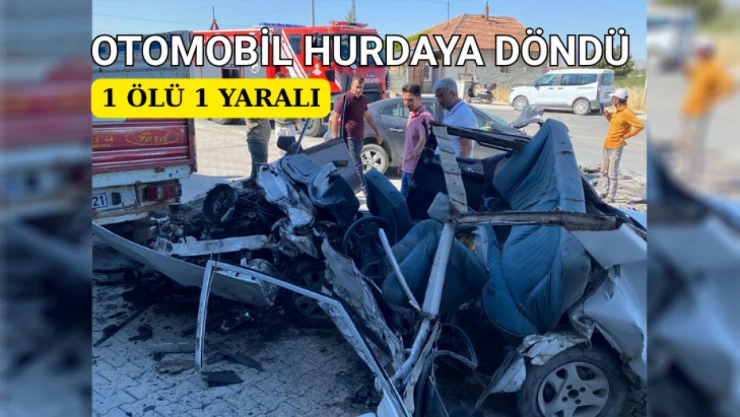 Otomobil hurdaya döndü
