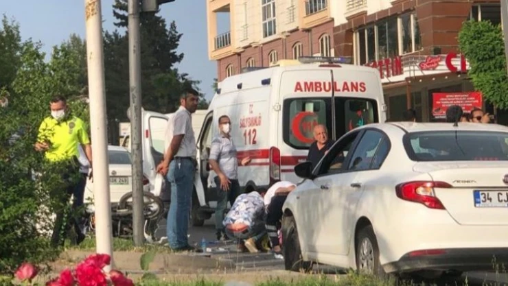 Otomobil ile motosiklet çarpıştı: 2 Yaralı