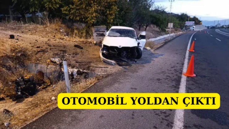 Otomobil yoldan çıktı