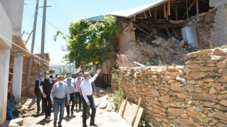 Pütürge'de hasar tespit çalışmaları başladı