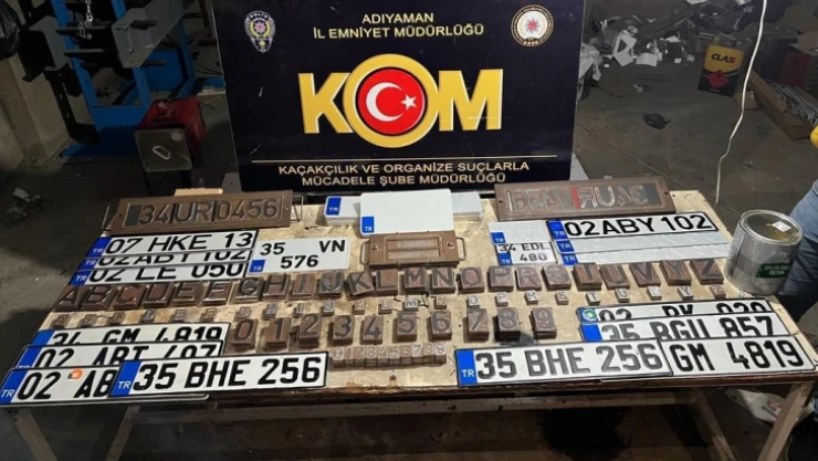 Sahte plaka basımına polis baskını