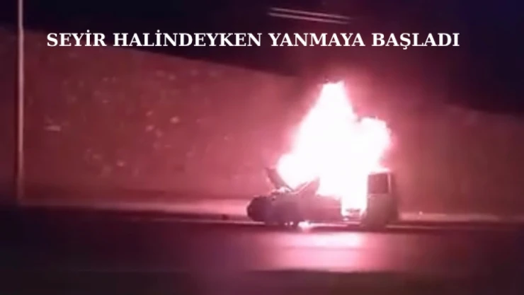 Seyir halindeyken yanmaya başladı