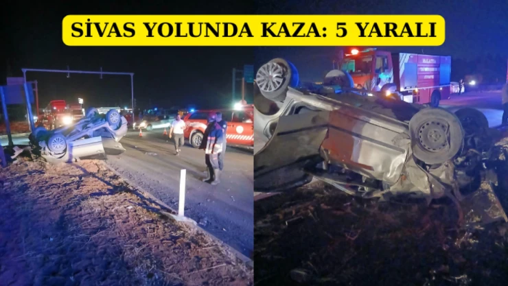 Sivas yolunda trafik kazası: 5 yaralı