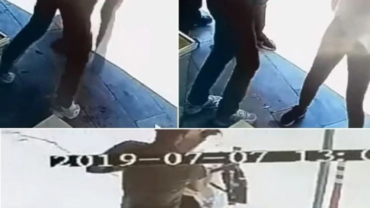 Sokakta tartışma vatandaşın tokadı ile bitti o anlar kamerada