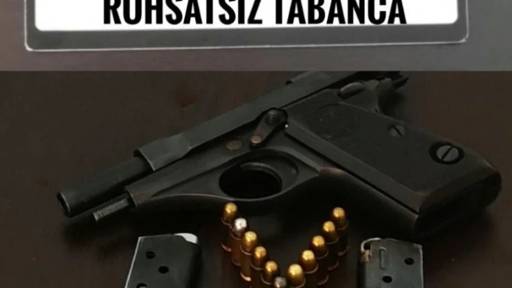 Şüpheli otomobilden silah ele geçirildi