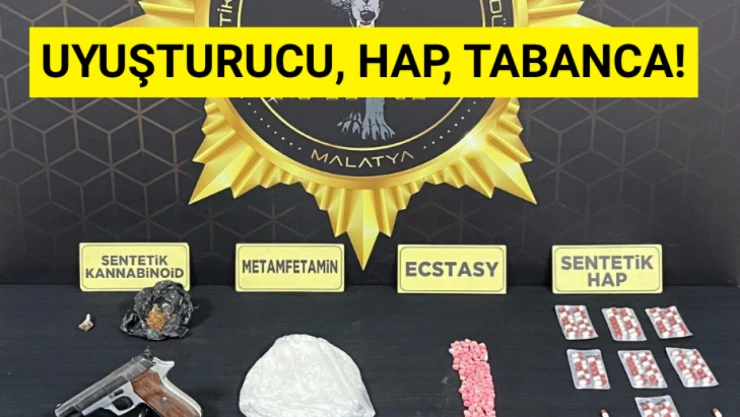 Uyuşturucu, hap, tabanca...