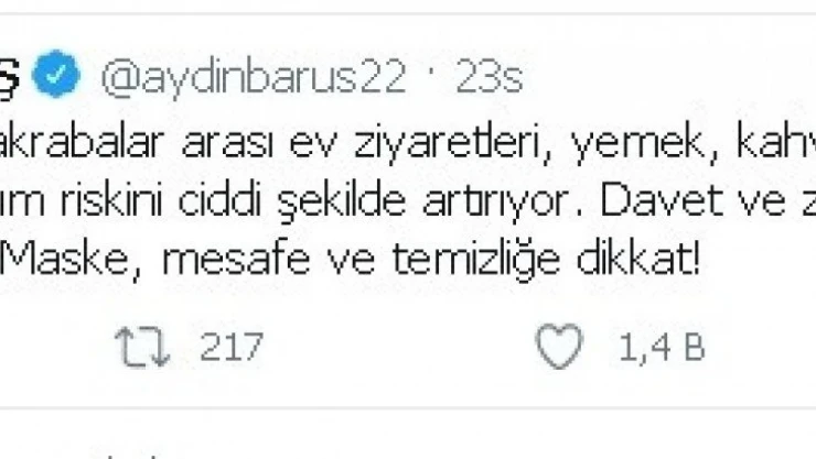 Vali Baruş, davet ziyaretlerinden uzak durulmasını önerdi
