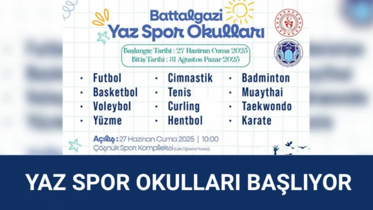 Yaz spor okulları başlıyor