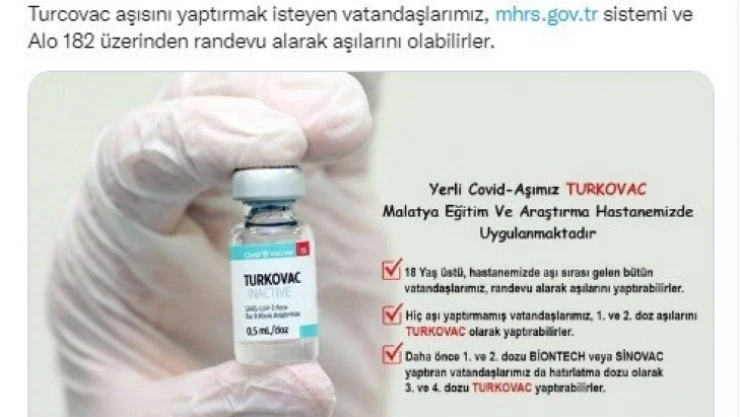 Turcovac aşısına davet