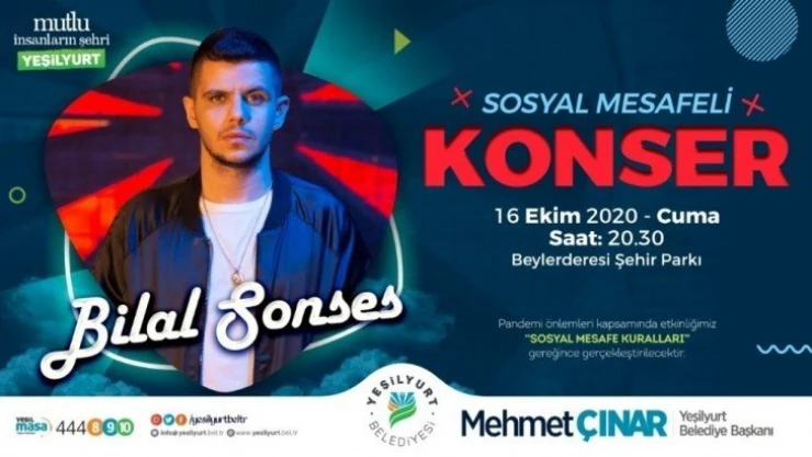Yeşilyurt Belediyesi, sanatçı Bilal Sonses'i Malatyalılarla buluşturuyor
