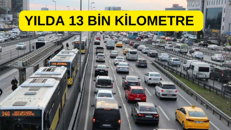 Yılda 13 bin kilometre