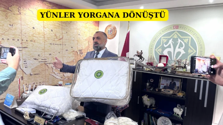 Yünler yorgana dönüştü