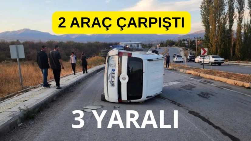 2 araç çarpıştı
