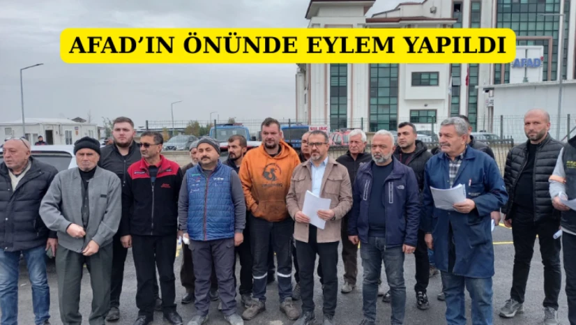 AFAD'ın önünde eylem