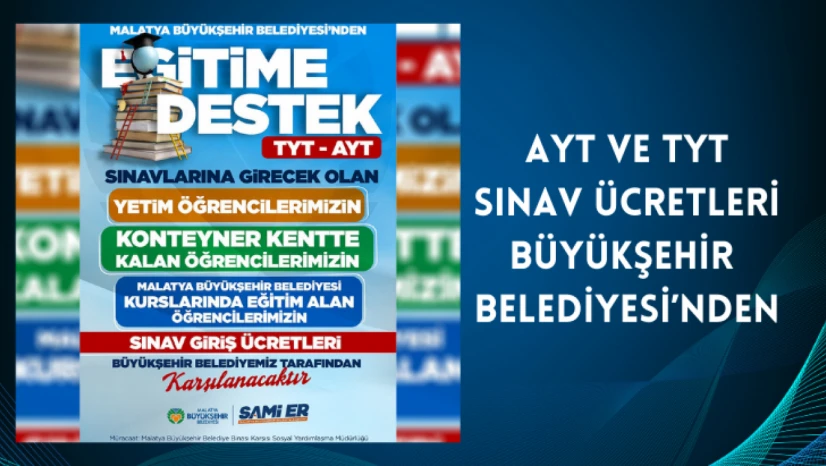 AYT VE TYT sınav ücretleri Büyükşehir Belediyesi'nden