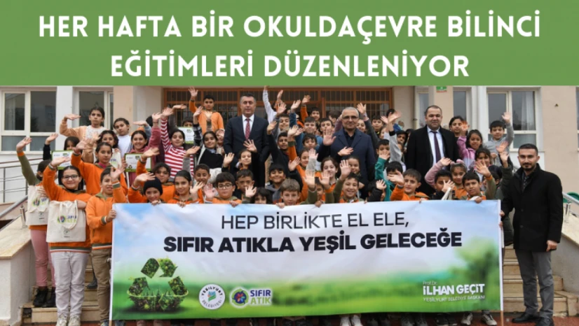Her hafta bir okulda çevre bilinci eğitimleri düzenleniyor
