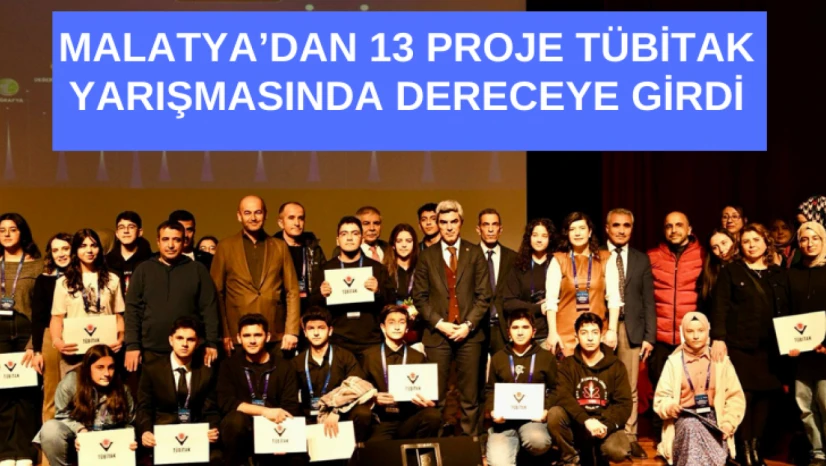Malatya'dan 13 proje TÜBİTAK yarışmasında dereceye girdi