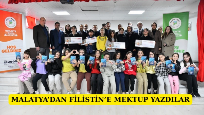 Malatya'dan Filistin'e mektup yazdılar