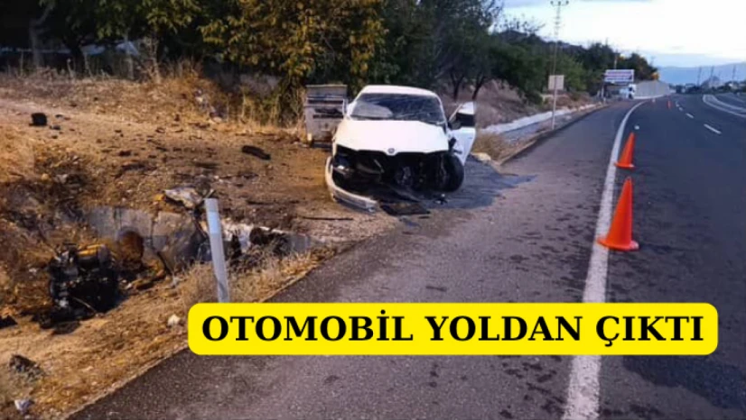 Otomobil yoldan çıktı