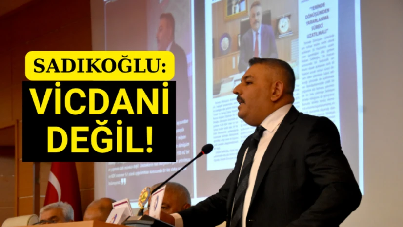 Sadıkoğlu: Vicdani değil!
