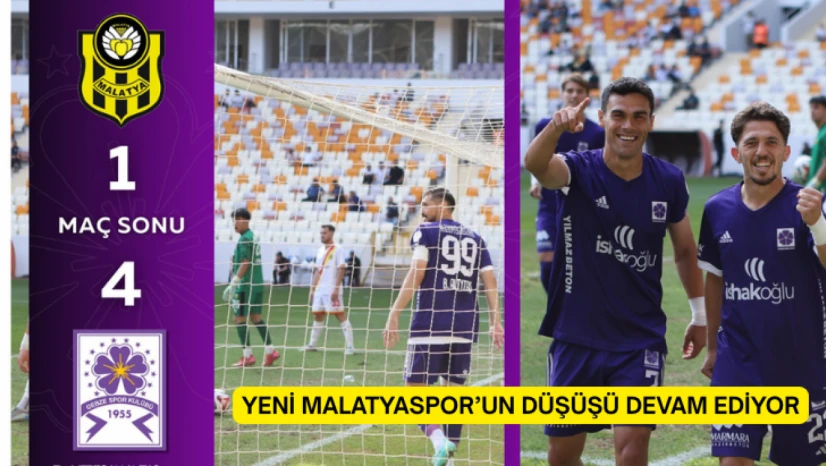 Yeni Malatyaspor'un düşüşü devam ediyor