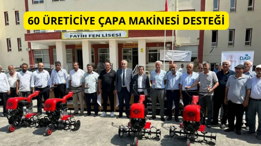 60 üreticiye çapa makinesi desteği